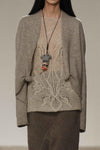 SWAYING 25 Autumn and Winter Crochet Alpaca Linen Top SW-SW25AW1T14C1S2-YM Linen (SW25AW1T14C1S4)